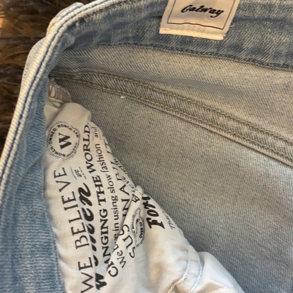 Frank & Eileen Galway Gaucho Jeans 27 Italian Dream Denim Cropped Mid Rise - Picture 6 of 8